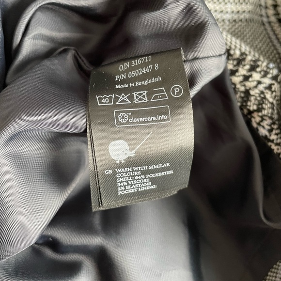 NWOT Monki Houndstooth and Checkered Mini Skirt Size 10 - Picture 7 of 8